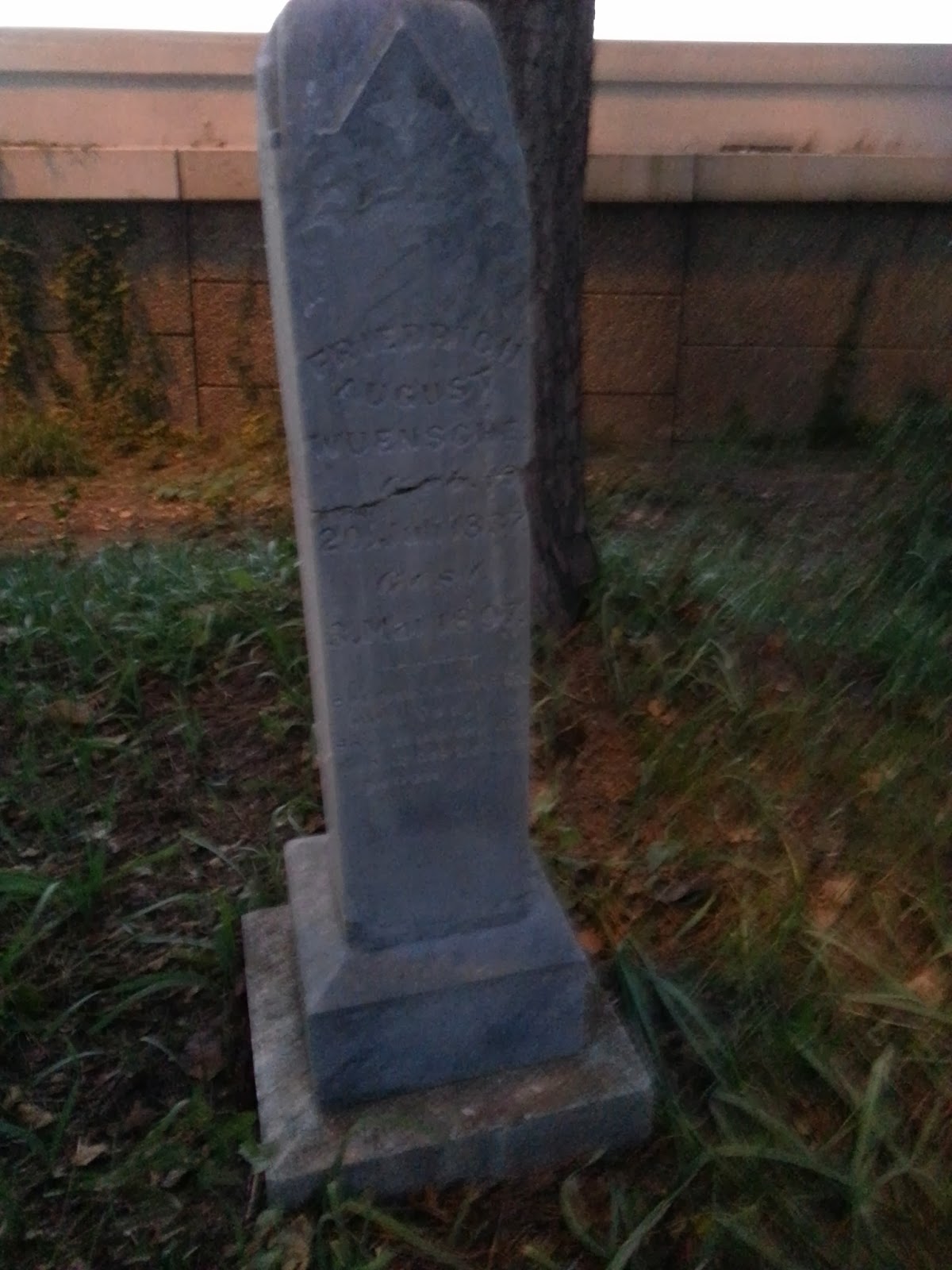 Living History Journal: 14. The Wunsche Family Cemetery